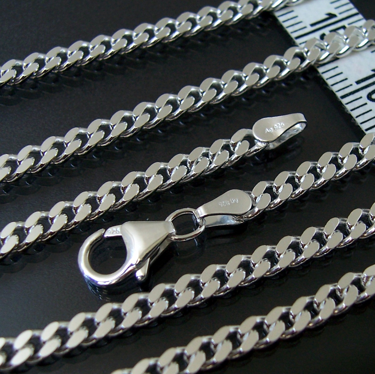 Echt Sterling Silber 925 Halskette Panzerkette Damen Herren Silberkette Collier 