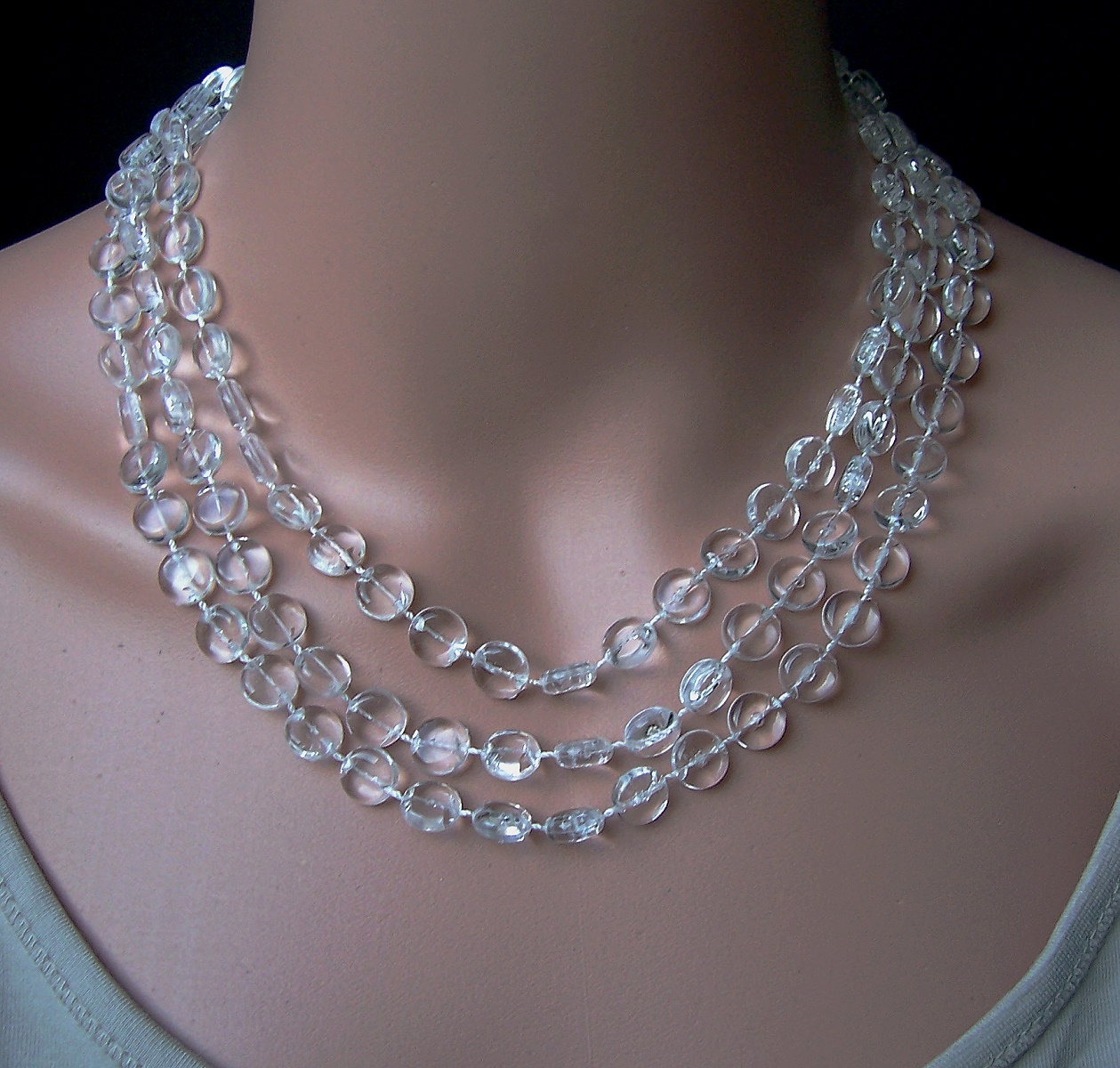 Z270# Perlenkette lang kristall Imitationsperlen Wickelkette Halskette